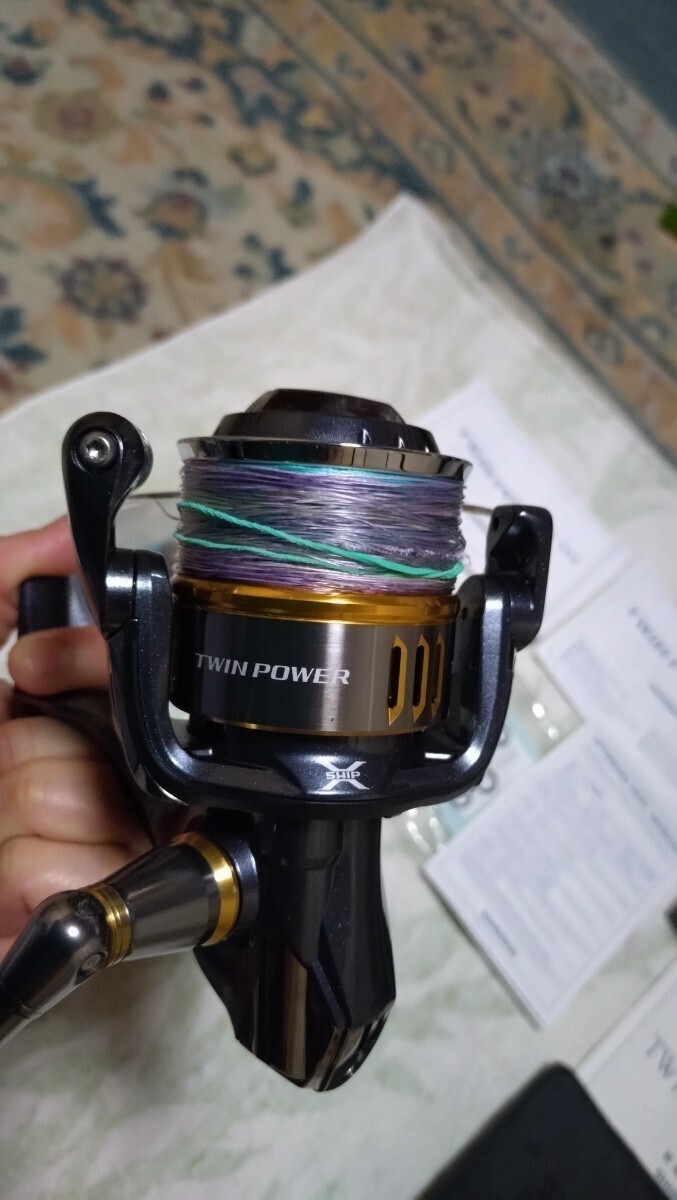 1円スタート シマノ SHIMANO リール　16ツインパワーSW6000H（中古）替えスプール（新品）　ラインPE4号X8より（中古）ヒラマサ　真鯛釣り_画像4