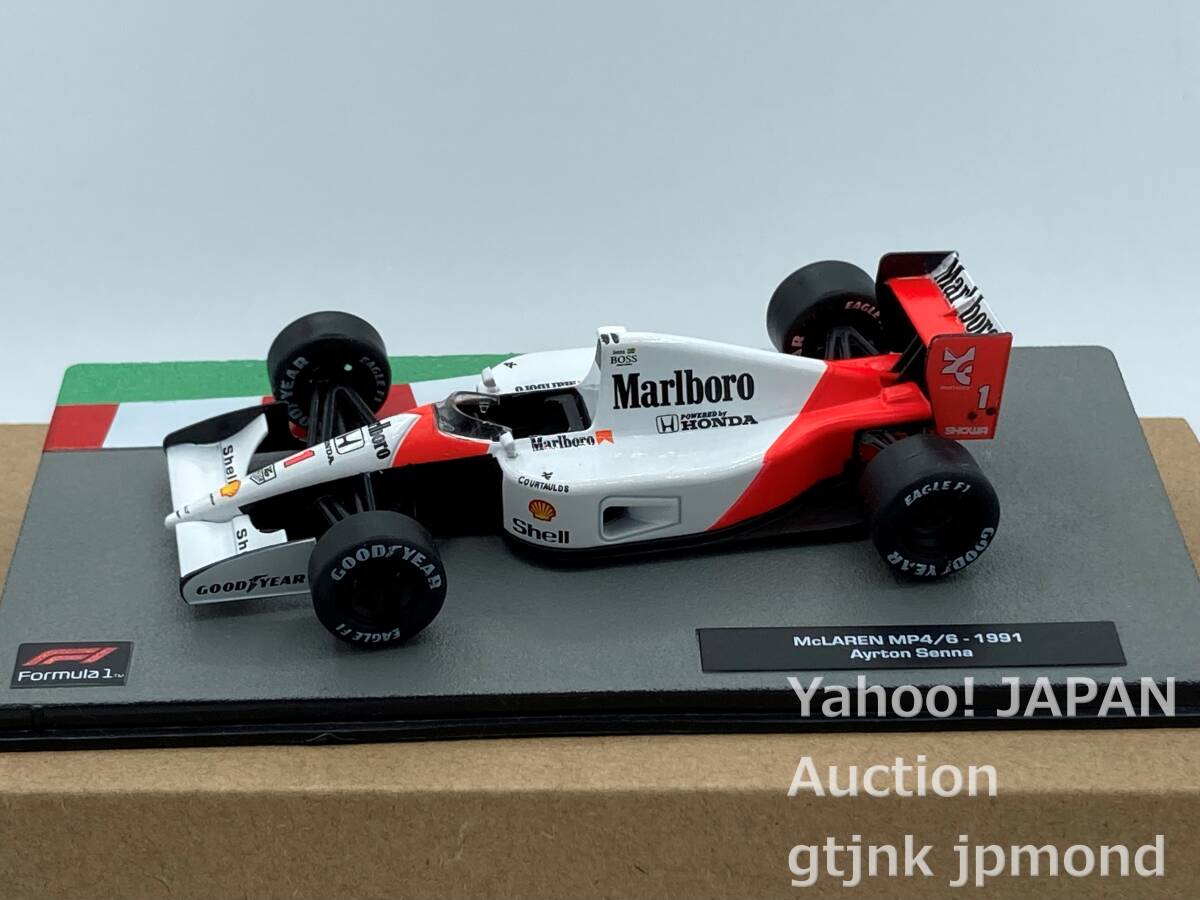 Altaya 1/43 マクラーレン ホンダ McLaren HONDA MP4/6 #1 A.セナ 1991 World Champion Marlboro加工品 アルタヤ_画像2