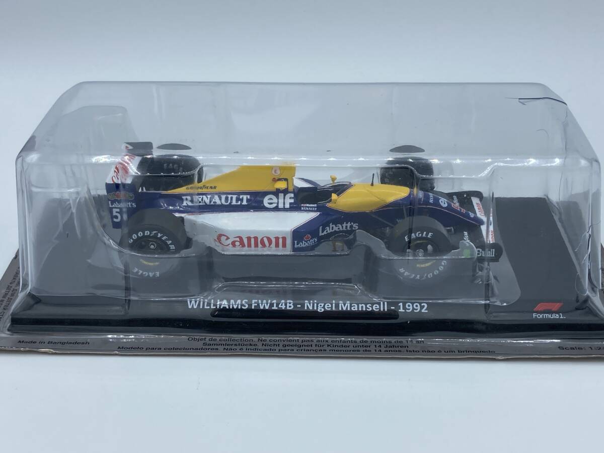 【訳あり】 Premium Collectibles 1/24 ウィリアムズ FW14B #5 N.マンセル 1992 ビッグスケール F1 コレクション デアゴスティーニの画像1
