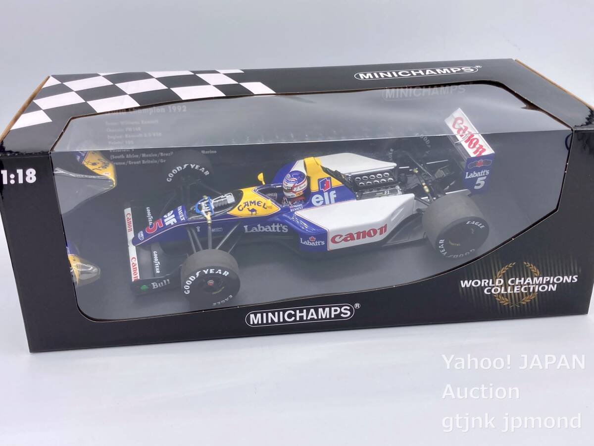 【ラス1】 Minichamps 1/18 ウィリアムズ ルノー FW14B #5 N.マンセル CAMEL加工品 ミニチャンプス WORLD CHAMPIONS COLLECTION_画像1