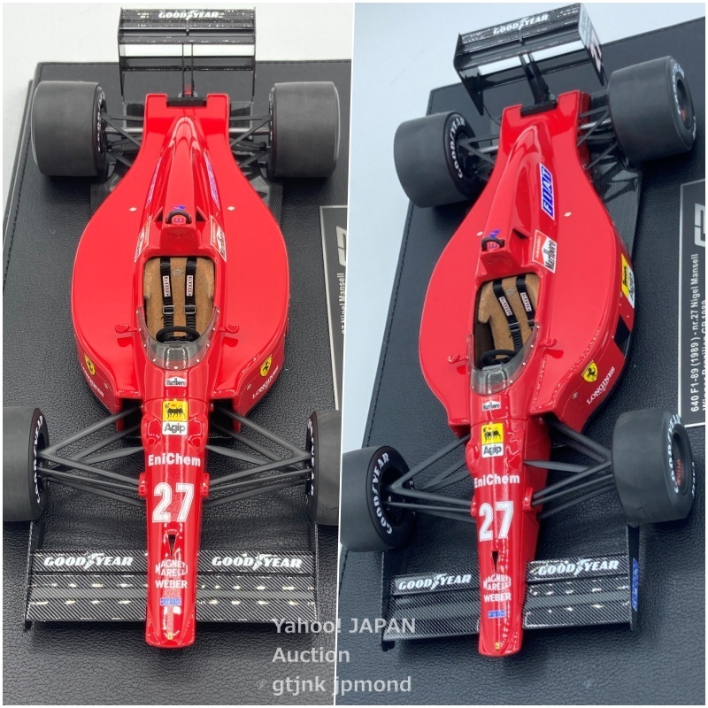 GP replicas 1/18 フェラーリ 640 F189 #27 N.マンセル Marlboroデカール加工品 with SHOWCASE GP144A トップマルケス Topmarques_画像8