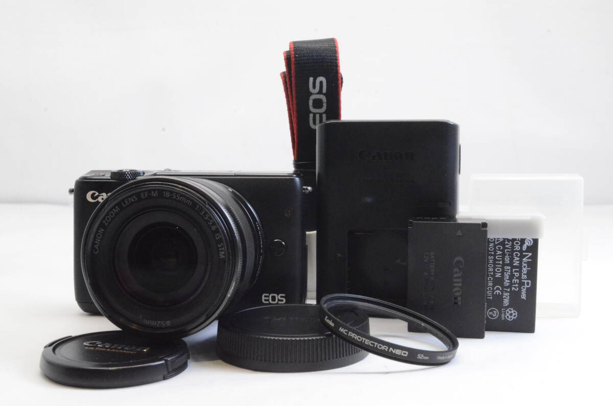 【売り切り】Canon(キャノン) EOS M10 lens EF-M 18-55mm 3.5-5.6 STM ミラーレス一眼カメラ デジタルカメラ