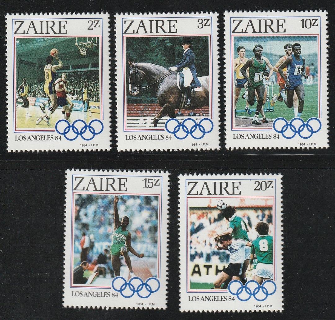 （ザイール）1984年オリンピック5種完、スコット評価6.05ドル（海外より発送、説明欄参照）の画像1