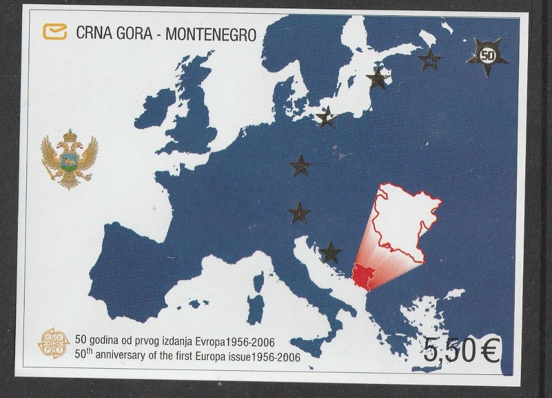 （モンテネグロ）2006年ヨーロッパ小型シート、スコット評価15ドル（海外より発送、説明欄参照）の画像1