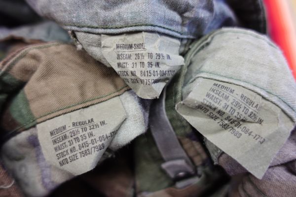 PT-MIL16 米軍実物 迷彩6ポケット ミリタリーパンツ ウッドランドカモ￥1～ビンテージUS古着卸セット業者まとめ売りの画像2
