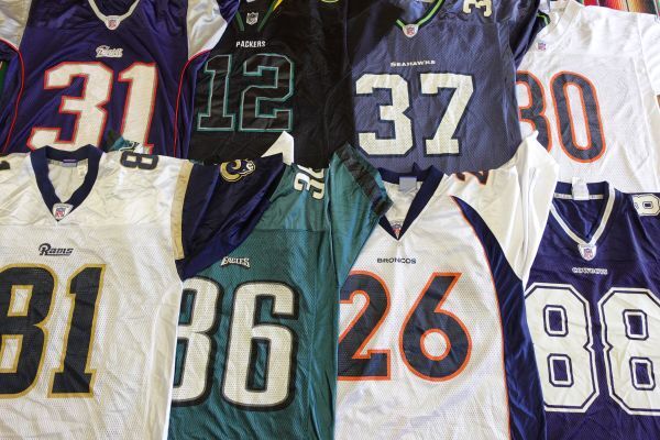 TS-UNI7 uniform jersey NFL Major sport Logo number ring Y1~US old clothes . large amount set trader set sale 