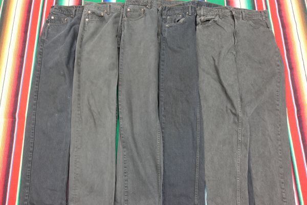 PT-LVS1 Levi's Levis после окраска черный Denim брюки ji- хлеб номер товара MIXY1~ Vintage US б/у одежда . комплект торговец продажа комплектом 