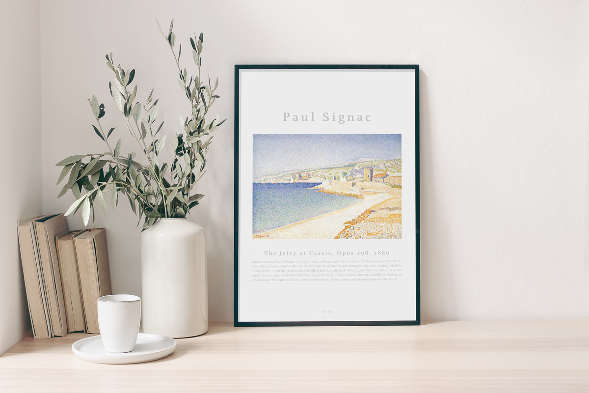 BROOMIN art poster paul (pole) sinyakOpus 198 boat sea beach . empty picture poster landscape painting point ..50×70 500×700mm extra-large AP130