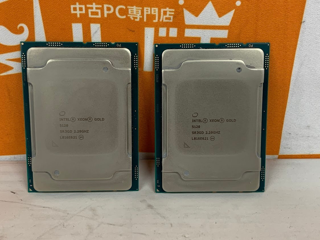【ハード王】中古CPU/XEON GOLD 5120 SR3GD 2.20GHz 2個セット/9197-Cの画像1
