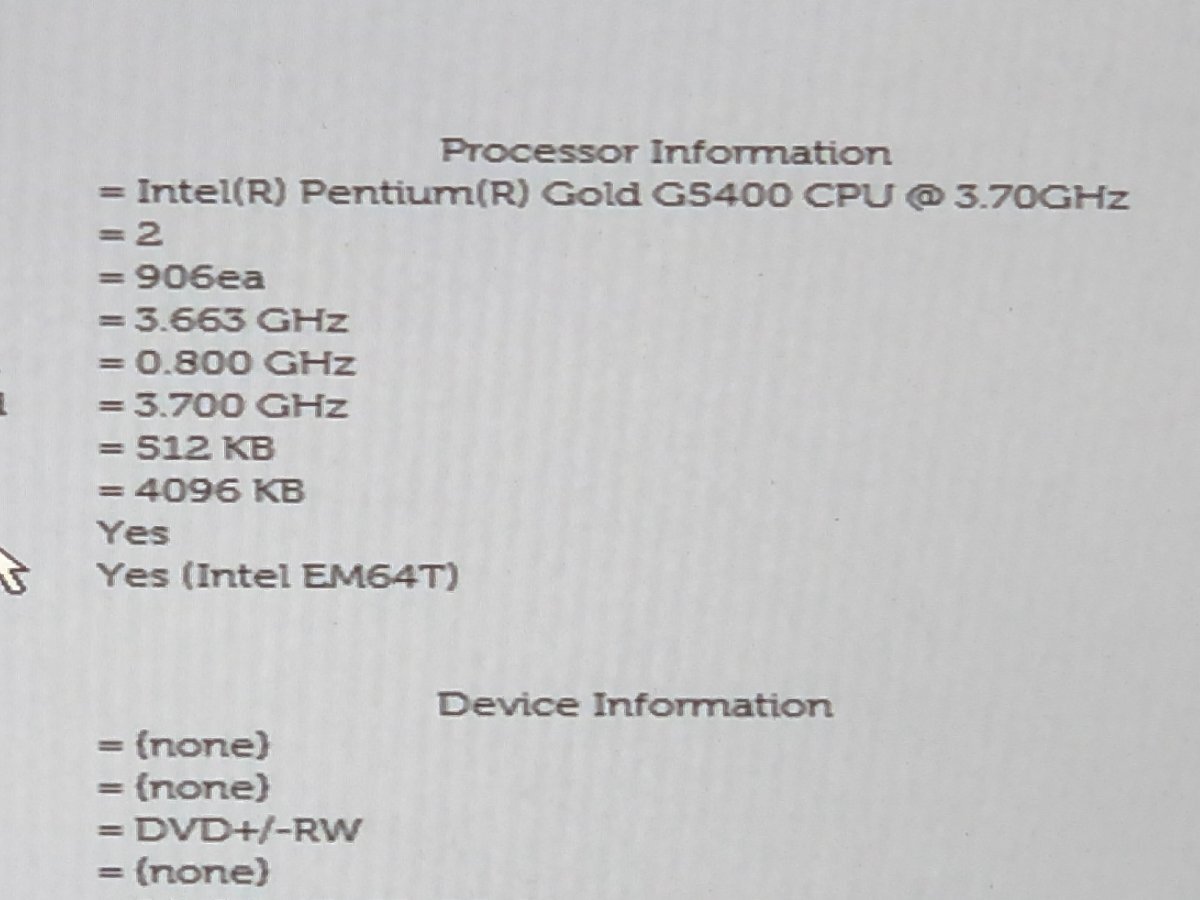 【ハード王】1円～/DELL Vostro3470/Pentium Gold G5400/4GB/ストレージ無/10501-B3の画像2