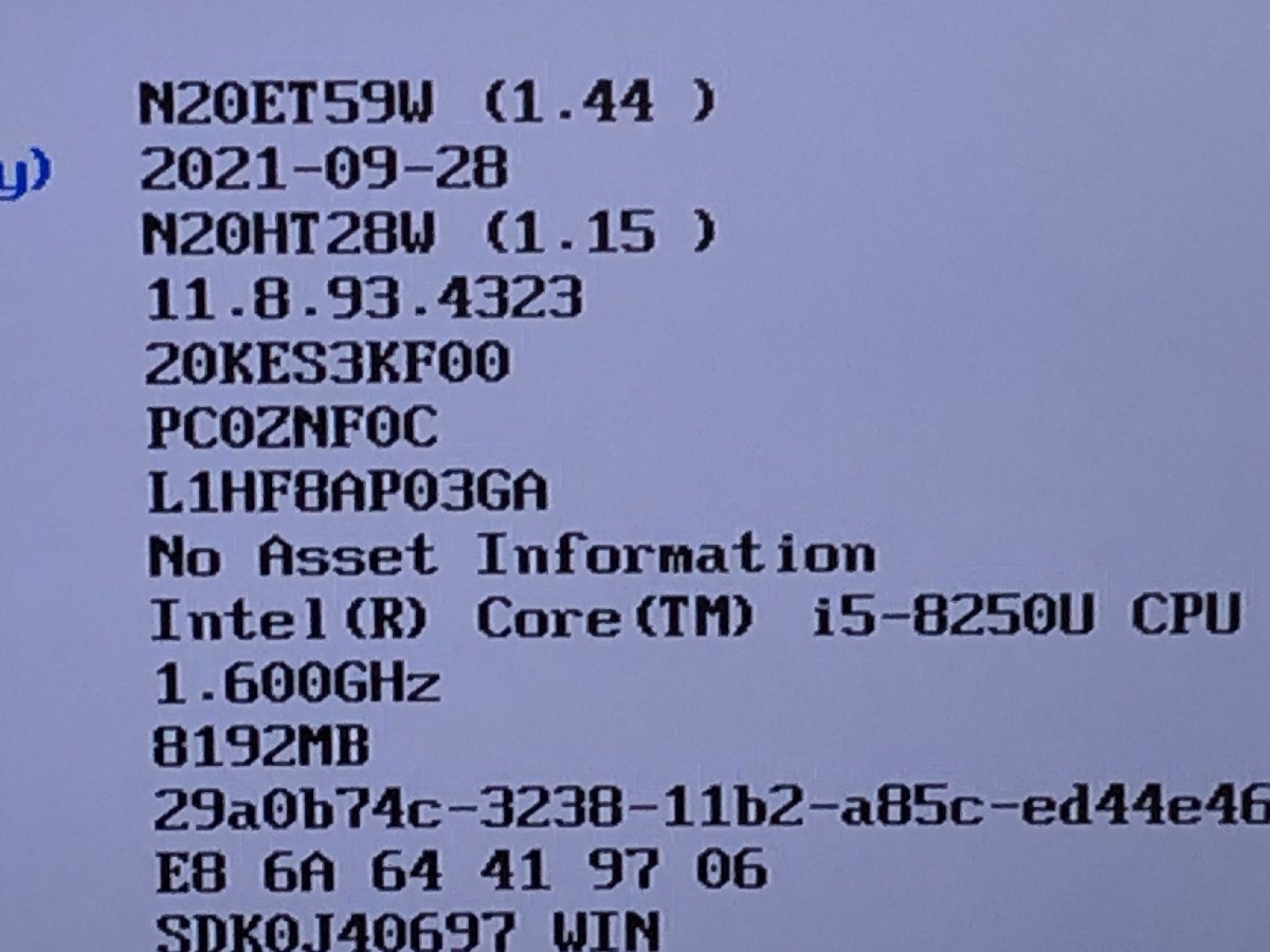 【ハード王】1円～/ノート/Lenovo ThinkPad X280 20KES3KF00/Corei5-8250U/8GB/ストレージ無/10077-G11_画像3