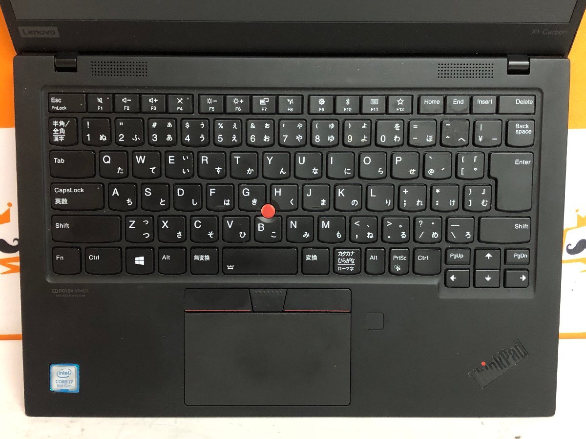 【ハード王】1円～/ノート/Lenovo ThinkPad X1 Carbon 20QES86T00/Corei7-8565U/16GB/ストレージ無/10082-G11_画像4