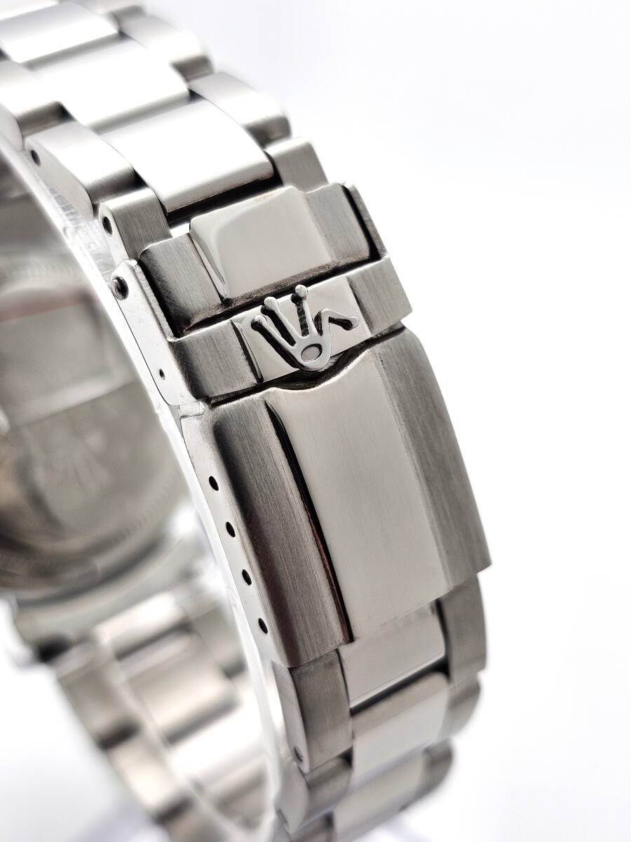 【即決大特価】RELAX リラックス 王冠ロゴ OP33-S カスタム腕時計 オールスターパーペチュアル あり魅力的モデル ターコイズブルー文字盤の画像6