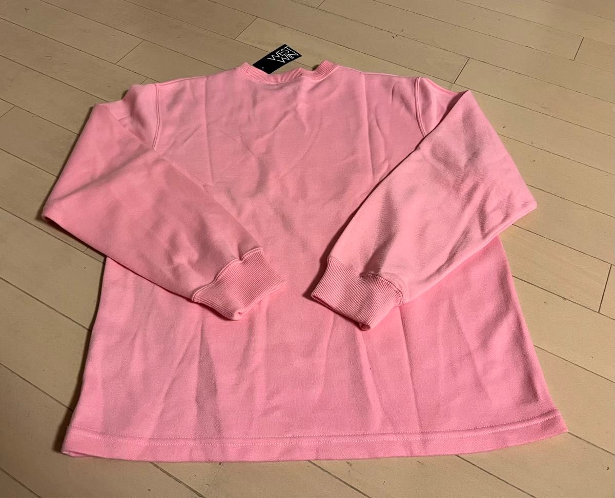 新品タグ付　ピンク　原宿系　ロゴ　160 女の子 長袖　トレーナー　ヴィンテージ