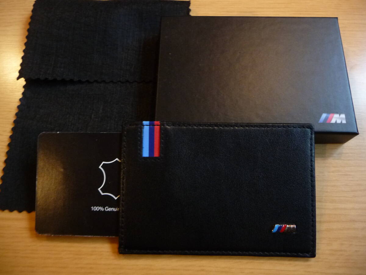 BMW футляр для визитных карточек футляр для карточек зажим для денег кожа черный M3 M спорт цвет тонкий type /// Mini en пятно с футляром 