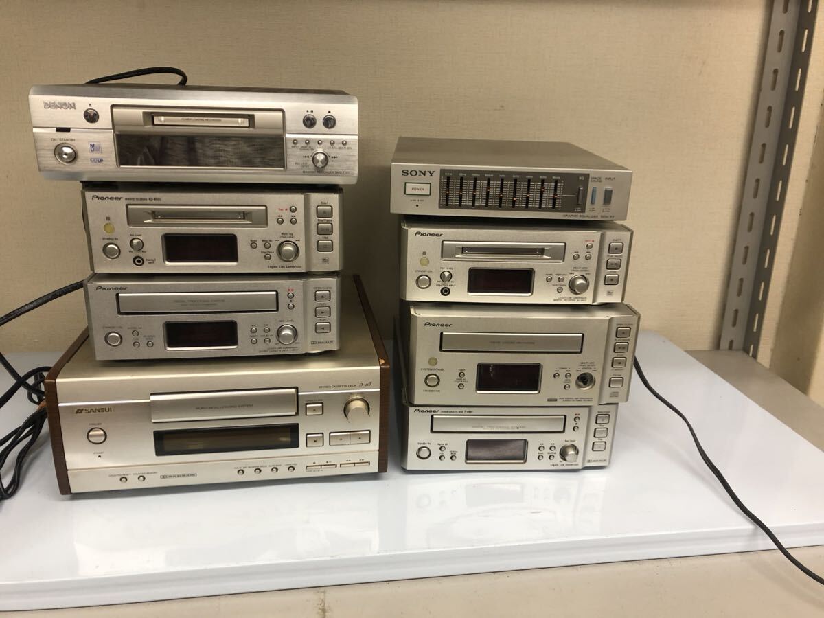 pioneer denon sansui sony デッキ イコライザー ジャンク 8台の画像1