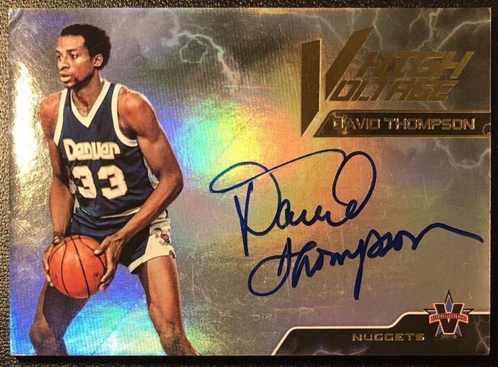 【 99枚限定 SP Auto 】David Thompson 2017-18 Vanguard High Voltage /99 On Card Auto Nuggets 直筆サインカード Panini NBAの画像1