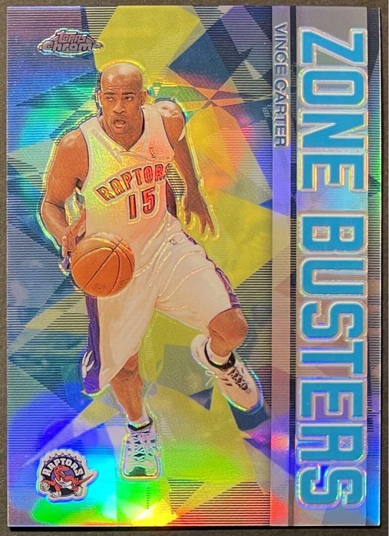【 SP Refractor 】Vince Carter 2002-03 Topps Chrome Zone Busters Refractor SP Insert Parallel Raptors Hall Of Fame 2024 NBAの画像1