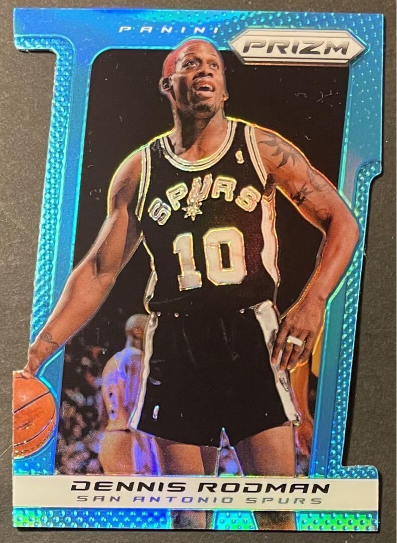 【 199枚限定 Parallel 】Dennis Rodman 2013-14 Prizm Light Blue Die Cut Prizm /199 Spurs Bulls ロッドマン Panini NBAの画像1