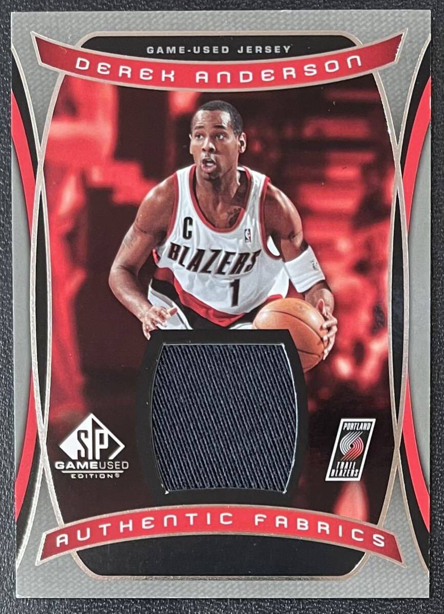 Derek Anderson 2004-05 SP Game Used Authentic Fabrics Game Used Jersey Blazers Upper Deck NBAの画像1