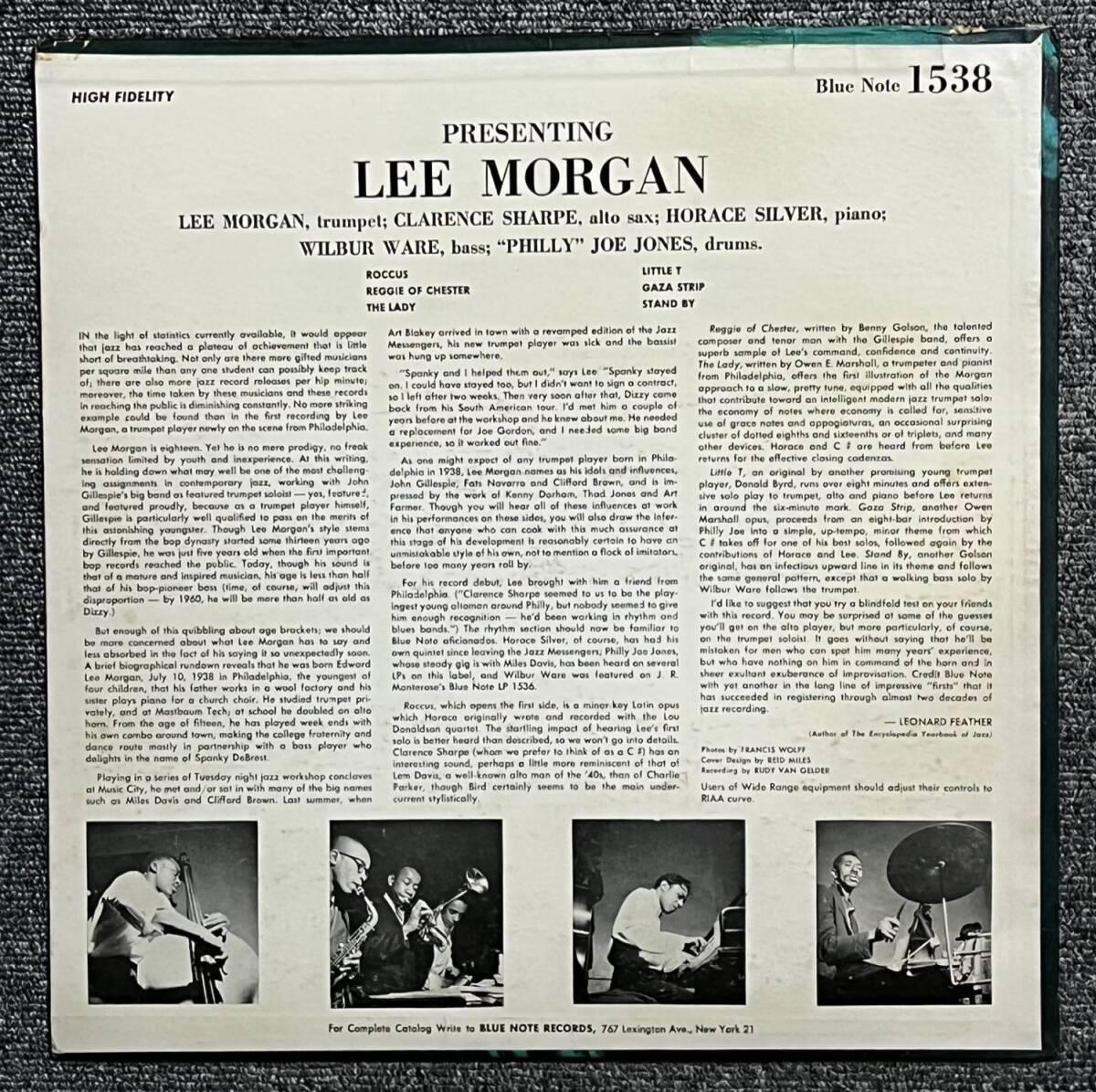 【オリジナル/美品】『 Indeed! 』Lee Morgan Horace Silver Philly Joe Jones リー・モーガン ホレス・シルヴァー _画像2