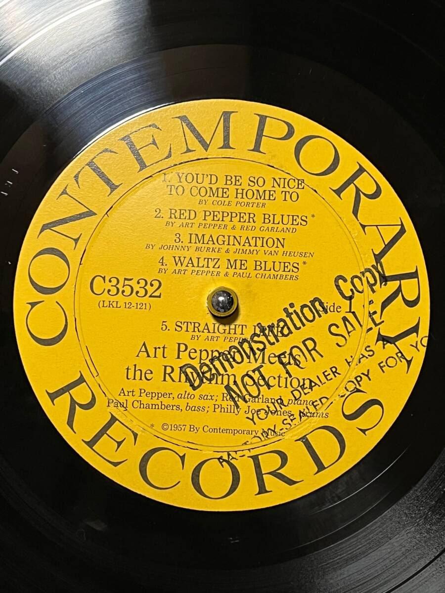 【オリジナル/極美品】『 Art Pepper Meets The Rhythm Section 』 Red Garland Philly Joe Jones Paul Chambers アート・ペッパーの画像7