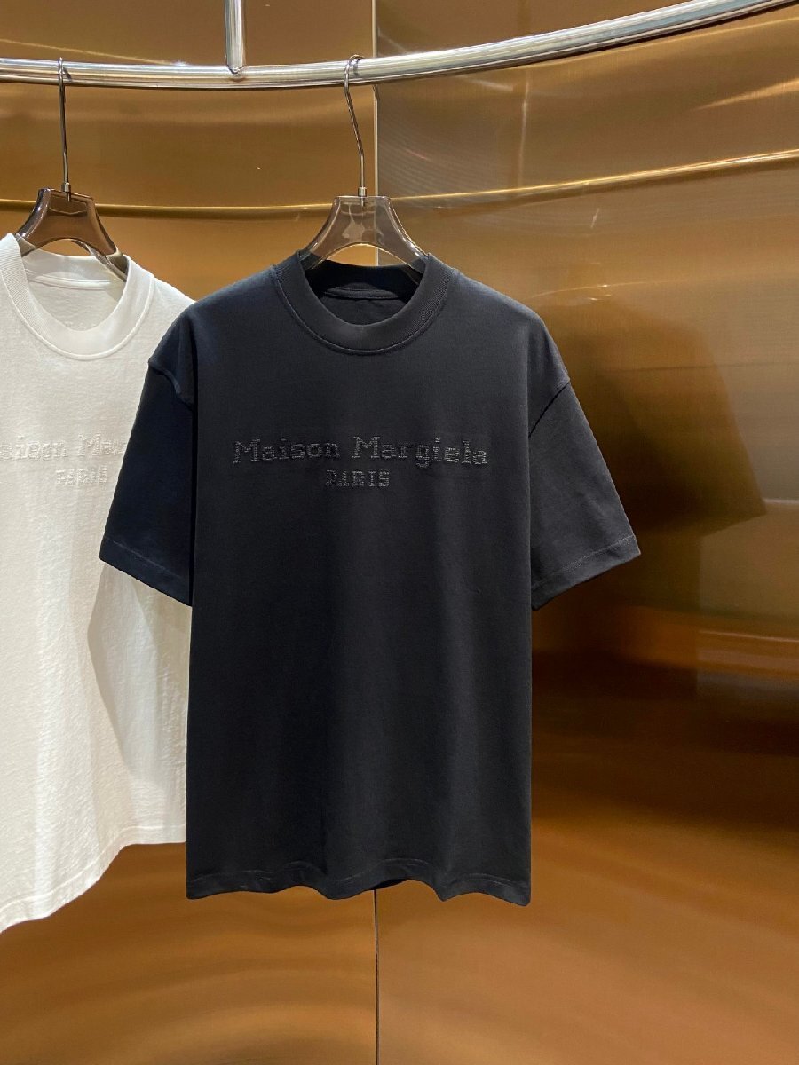 送料無料　Maison Margiela マルタンマルジェラ　メンズ　Tシャツ　半袖　文字ロゴ　シンプル　S-XL　サイズ選択可能　MM6　ブラック　3707_画像1