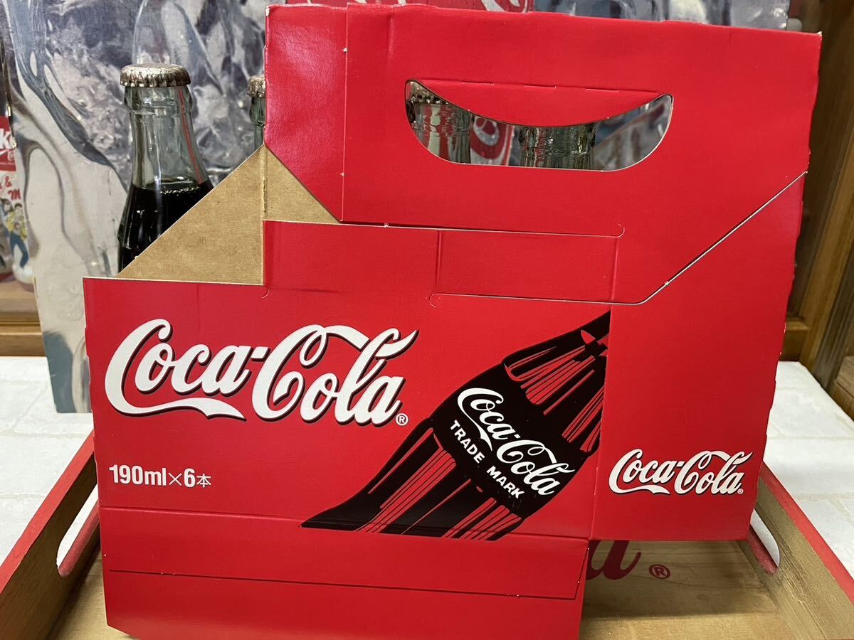 ★Coca-Cola Coke コカ・コーラ未開栓 瓶コーラ190ml観賞用 6本 未使用 ペーパーカートンの画像7