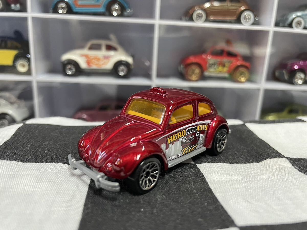 ビンテージトイ　ミニカー　マッチボックス MATCHBOX RED VOLKSWAGEN BEETLE TAXI ハローシティタクシーVWビートル　ルース_画像1