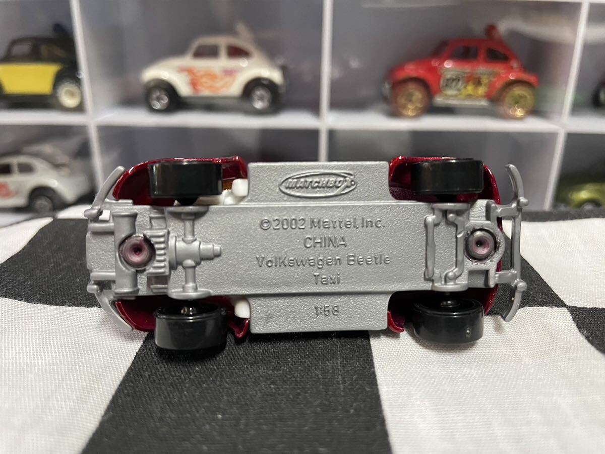 ビンテージトイ　ミニカー　マッチボックス MATCHBOX RED VOLKSWAGEN BEETLE TAXI ハローシティタクシーVWビートル　ルース_画像10