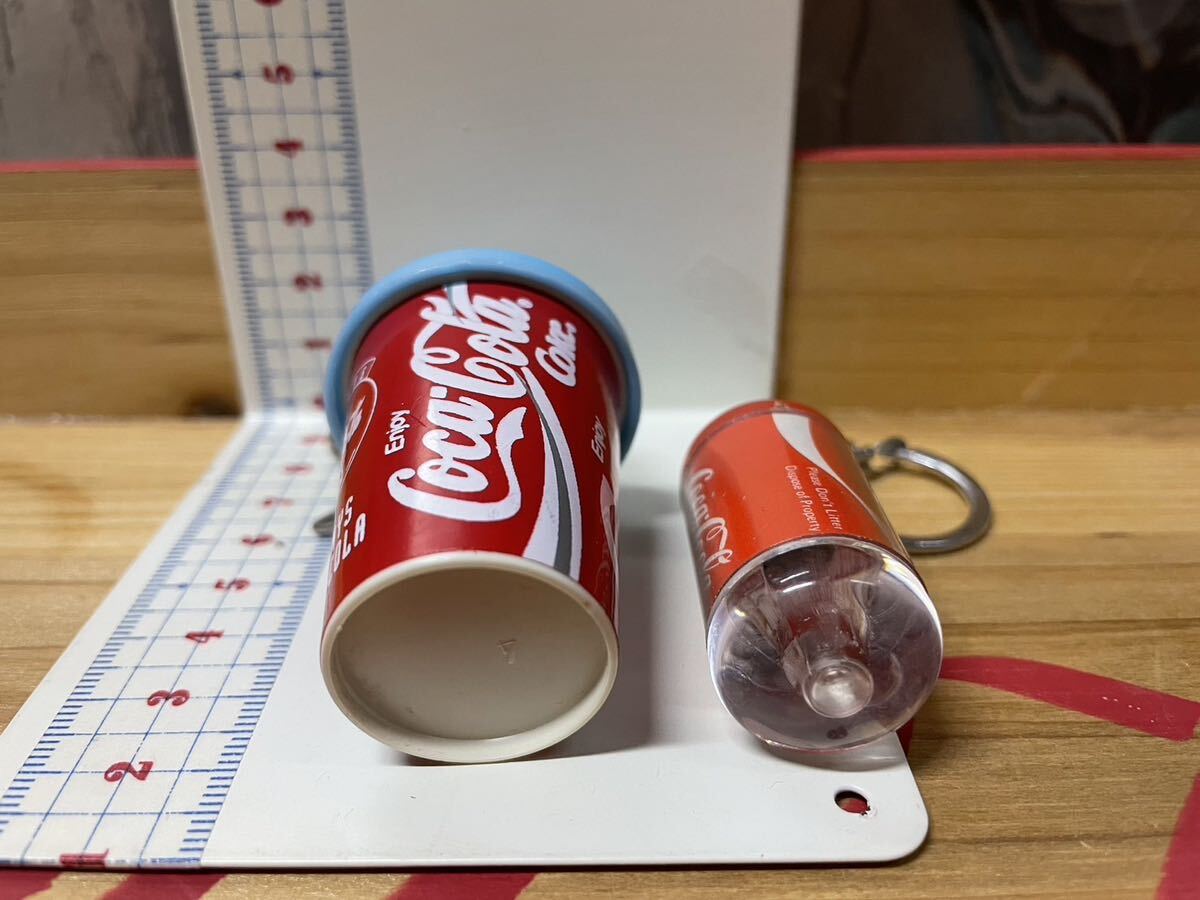 ★Coca-Cola Coke コカコーラグッズ ビンテージ雑貨 キーチェーン　紙コップ型　 COKE缶型　_画像7