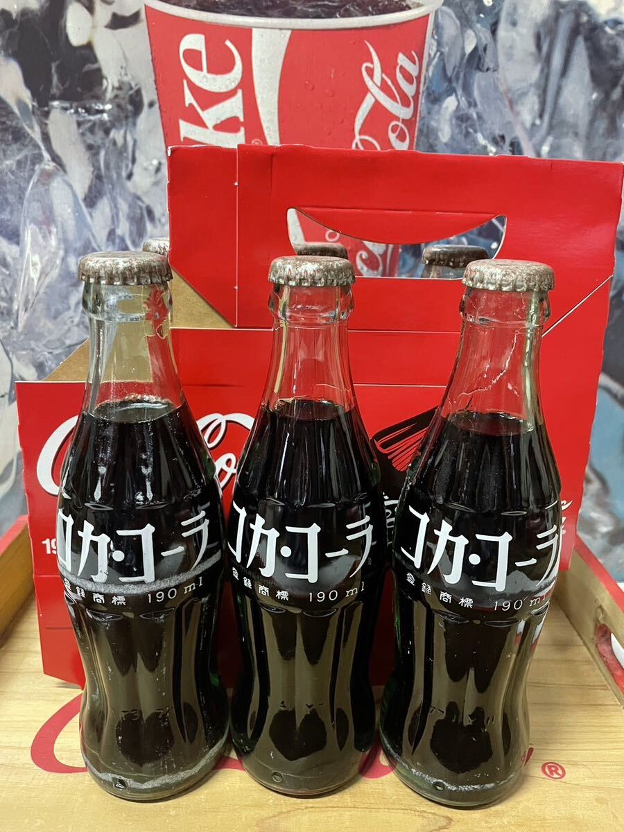 ★Coca-Cola Coke コカ・コーラ未開栓 瓶コーラ190ml観賞用 6本 未使用 ペーパーカートンの画像5