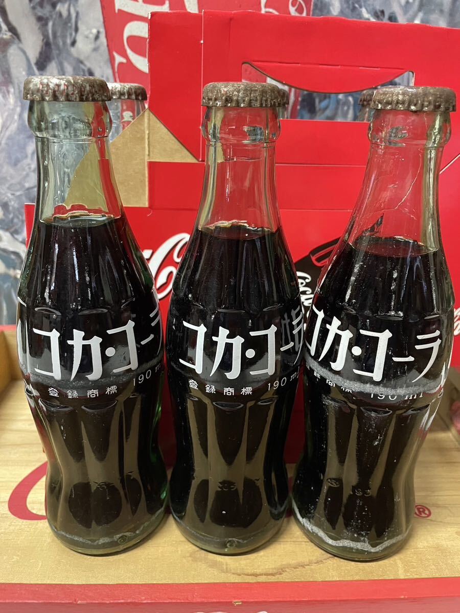 ★Coca-Cola Coke コカ・コーラ未開栓 瓶コーラ190ml観賞用 6本 未使用 ペーパーカートンの画像3