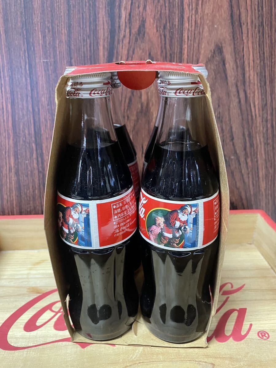 ★Coca-Cola Coke ボトルコーク4本パック 未開栓 250ml クリスマス サンタクロースデザインの画像3