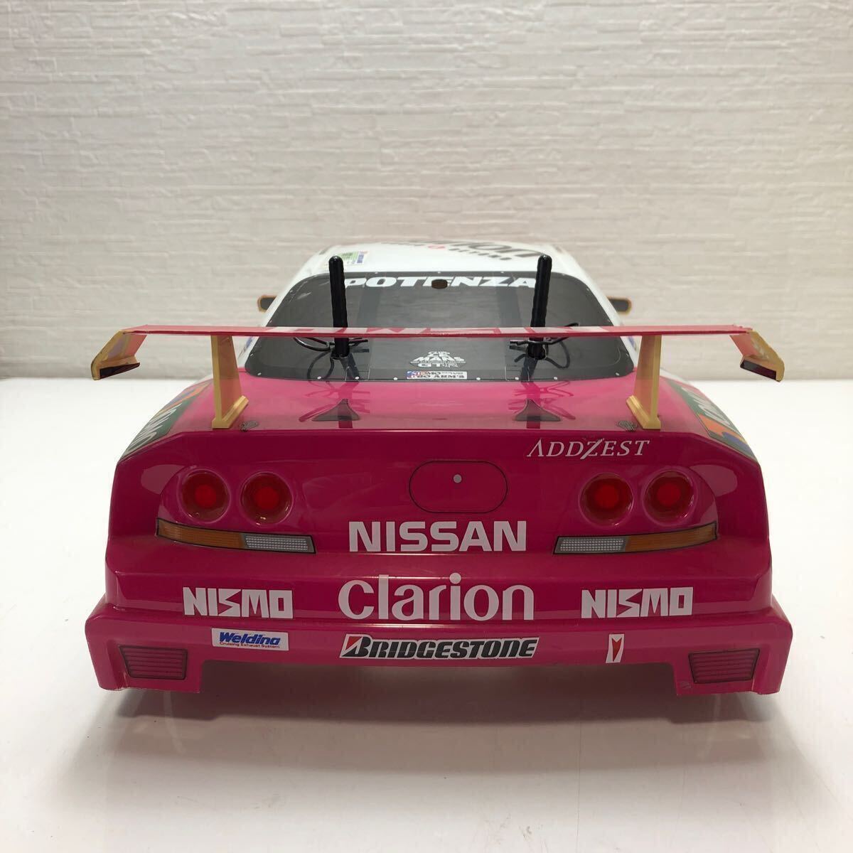 売切！１円スタート！タミヤ TAMIYA 1/10 電動RC レーシングカー ニスモ クラリオン GT-R LM TA02W 4WD カスタム シャーシ 絶版 ラジコンの画像4