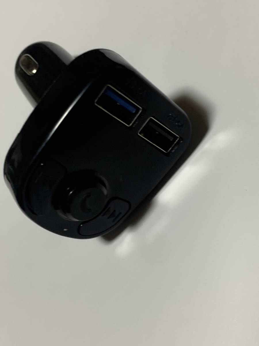 FMトランスミッター Bluetooth高音質 通話 USB USB充電 ステレオ 車載 車 急速 充電 シガーソケット_画像1