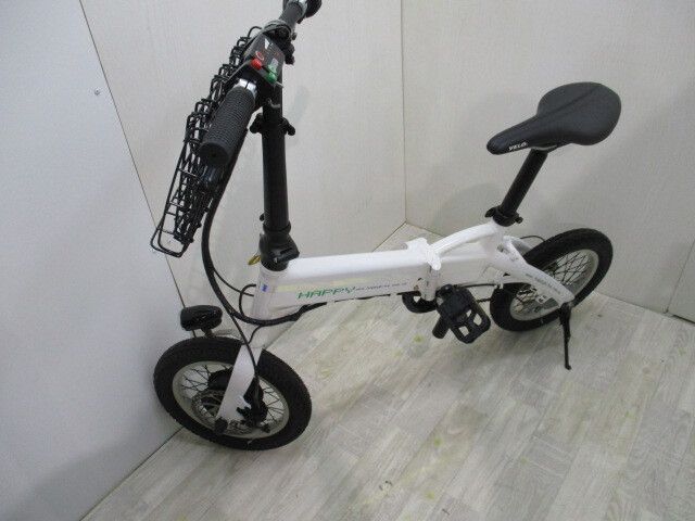 ★HAPPYbike / リチウムイオン 電動アシスト 折りたたみ自転車 美品★の画像9