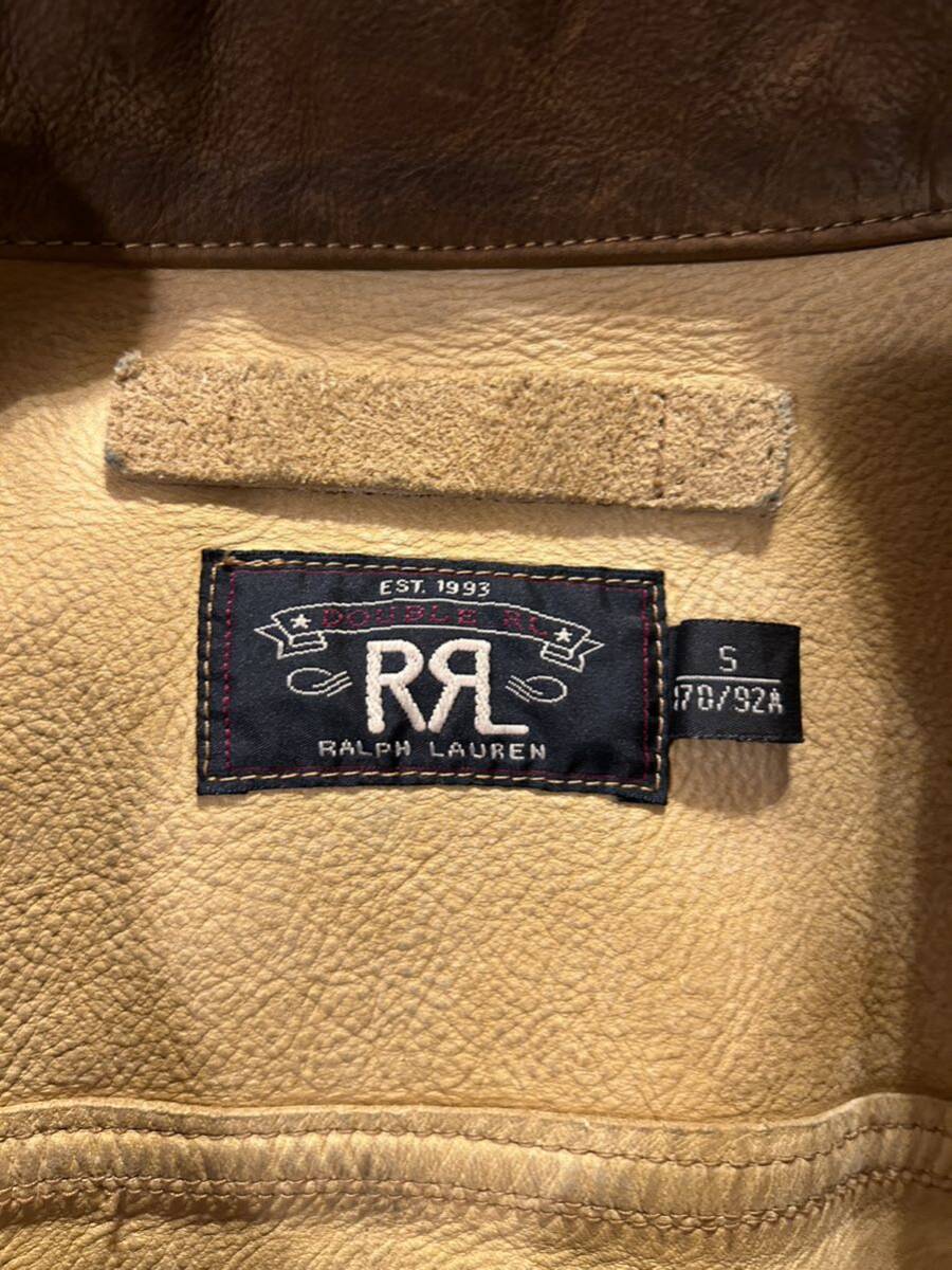 RRL DAVIS JACKET レザー ジャケット ダブルアールエル サイズS スエード LEATHER 革ジャンの画像3