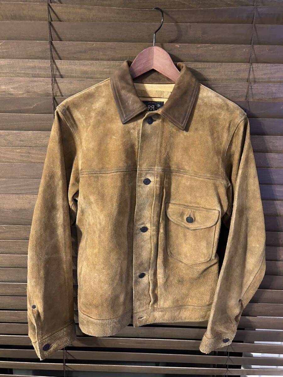 RRL DAVIS JACKET レザー ジャケット ダブルアールエル サイズS スエード LEATHER 革ジャンの画像1