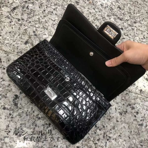 半艶 クロコダイルレザー チェーン ショルダーバッグ ワニ革 半艶 クロコダイルレザー チェーン ショルダーバッグ ワニ革