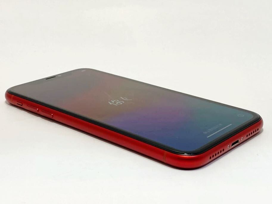 Apple iPhoneXR 128GB (PRODUCT)RED SIMフリー バッテリー80%_画像3