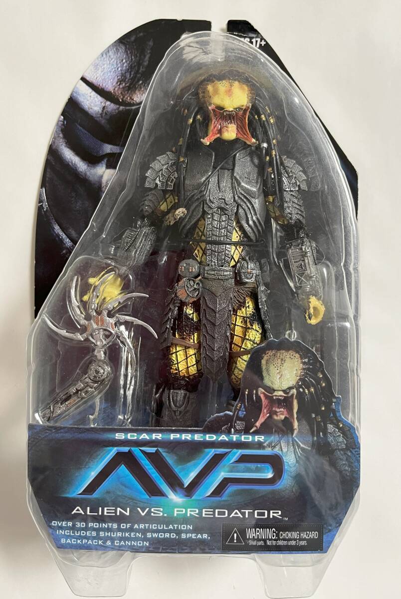 【未開封品】 NECA ネカ AVP エイリアン vs プレデター スカー・プレデター アンマスクドver. フィギュア