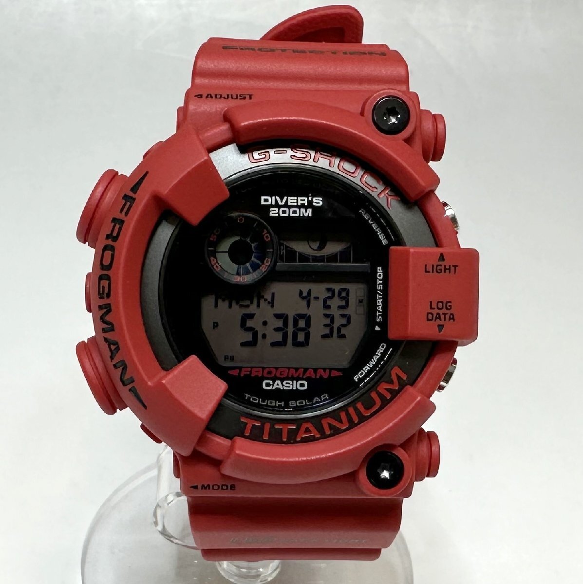 新品 30周年記念復刻モデル CASIO G-SHOCK フロッグマン タフソーラー 腕時計 レッド GW-8230NT-4JR メンズ 福井県質屋の質セブン_画像3
