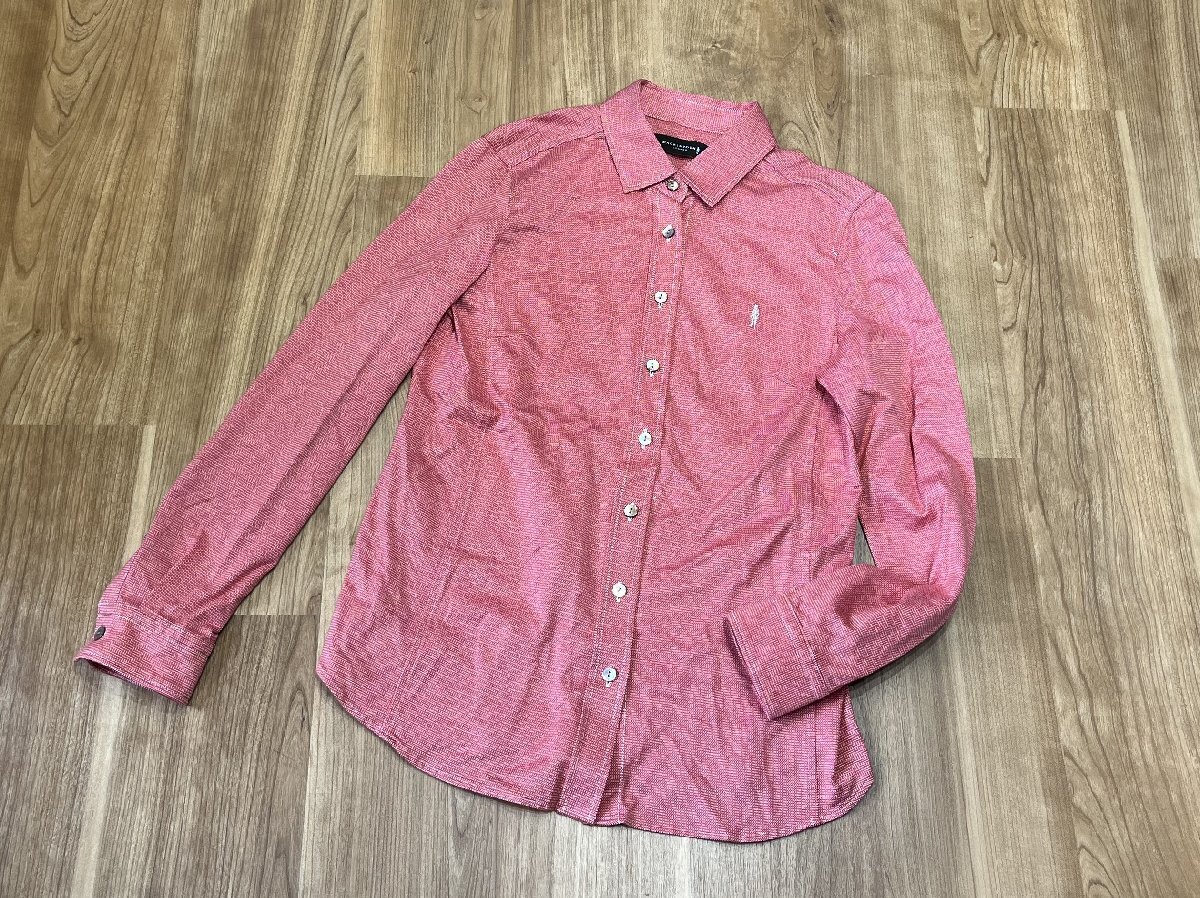  as good as new Macintosh London casual long sleeve shirt 38 red check pattern blouse lady's pawnshop. quality seven .-2