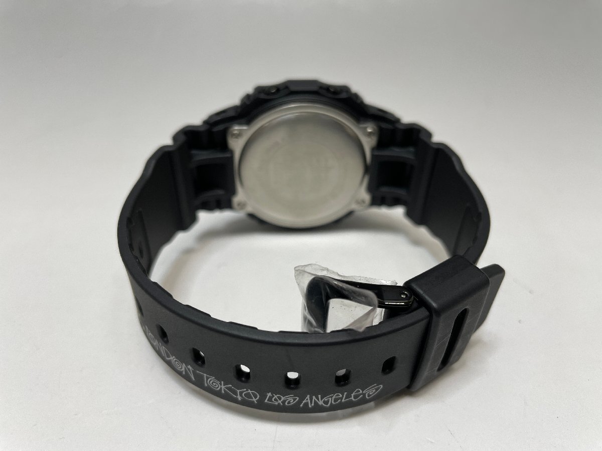未使用 CASIO G-SHOCK STUSSYコラボモデル クォーツ腕時計 ブラック/ホワイト DW-5600VT ラバーベルト メンズ 福井県質屋の質セブン_画像8
