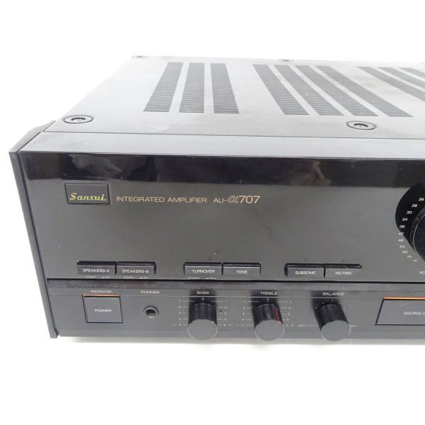 tyom 1281-3 132 SANSUI 山水 AU-a707 プリメイアンプ オーディオ機器 通電okの画像2