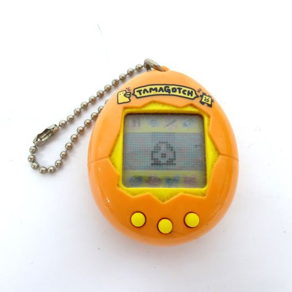 ♪tyhd 1305-3 377 通電OK 電池交換済み たまごっち 初代たまごっち オレンジ レトロ 懐かしい レトロゲーム ドット 携帯ゲームの画像1