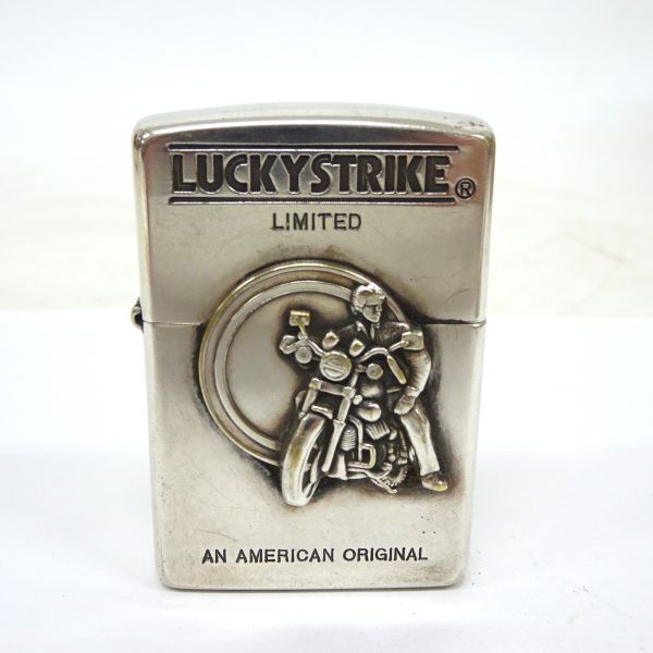 ♪tyhd 1293-1 386 ZIPPO ジッポー LUCKY STRIKE ラッキーストライク トリッキーバーション 1994年製 /LPL ライター 喫煙グッズ 現状品_画像1