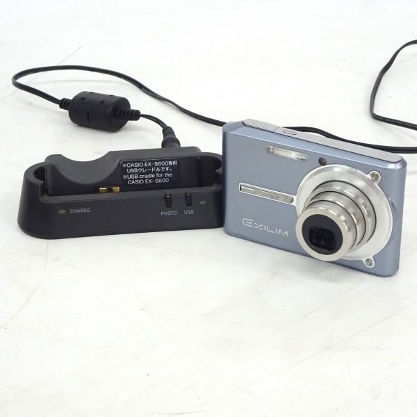 ■tykh1333-1 285 CASIO カシオ EXILIM EX-S600 コンパクトデジタルカメラ 6.2-18.6mm 通電ok シャッターok_画像1