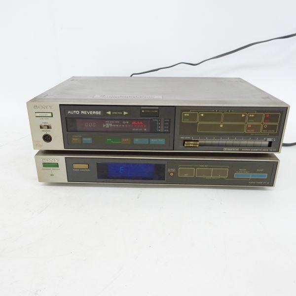 tyom 1315-1 167 SONY ソニー TC-V7/PT-V5 テープレコーダー オーディオタイマー 2点 通電ok まとめて オーディオタイマーエラー表示あり。の画像1